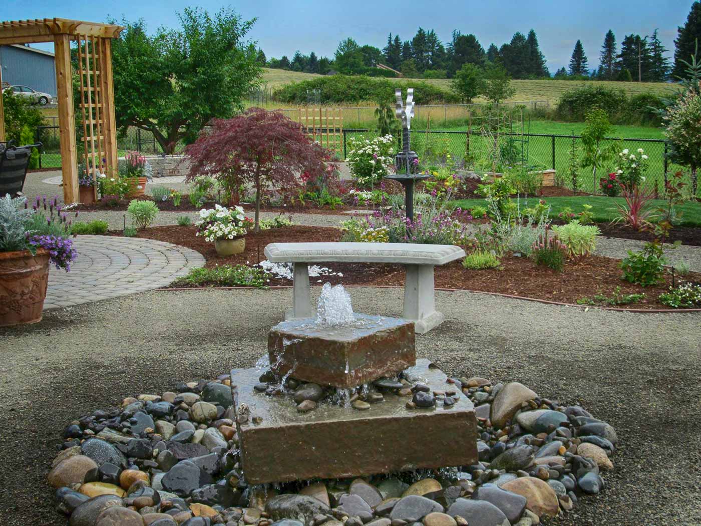Vancouver, Wa Fountain Water Feature Design - Woody's Custom Landscaping