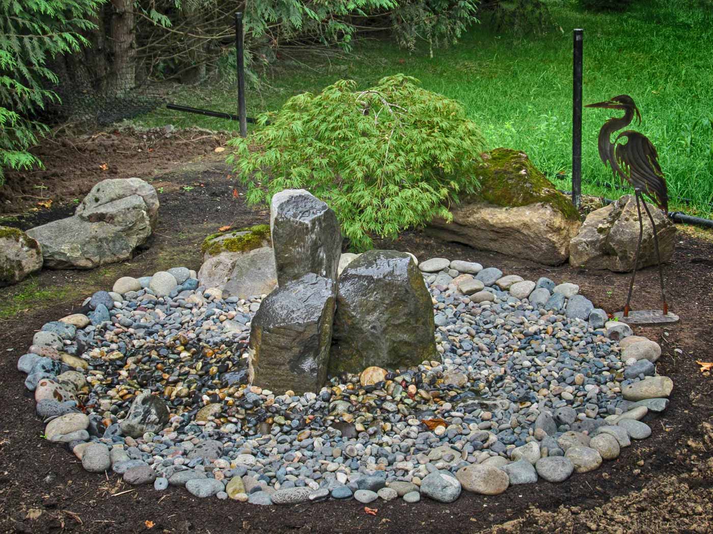 Salmon Creek Fountain Water Feature - Woody's Custom Landscaping