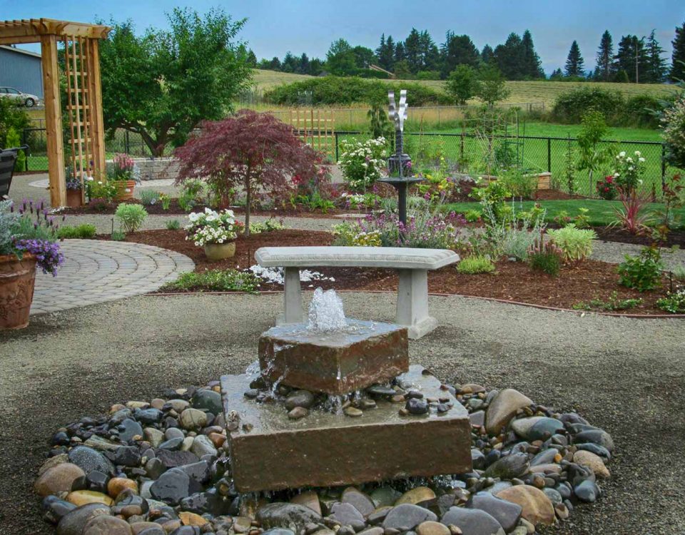 Vancouver, Wa Fountain Water Feature Design - Woody's Custom Landscaping