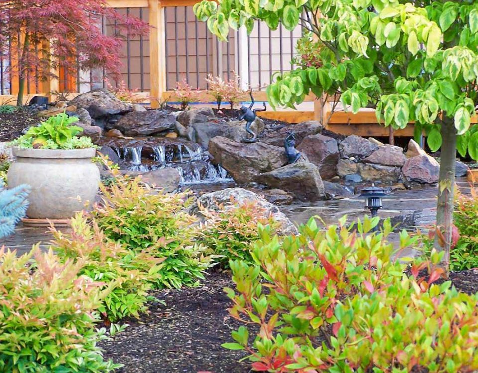 Camas WA- hardscapes -Landscape Design Water Feature - Woody's Custom Landscaping